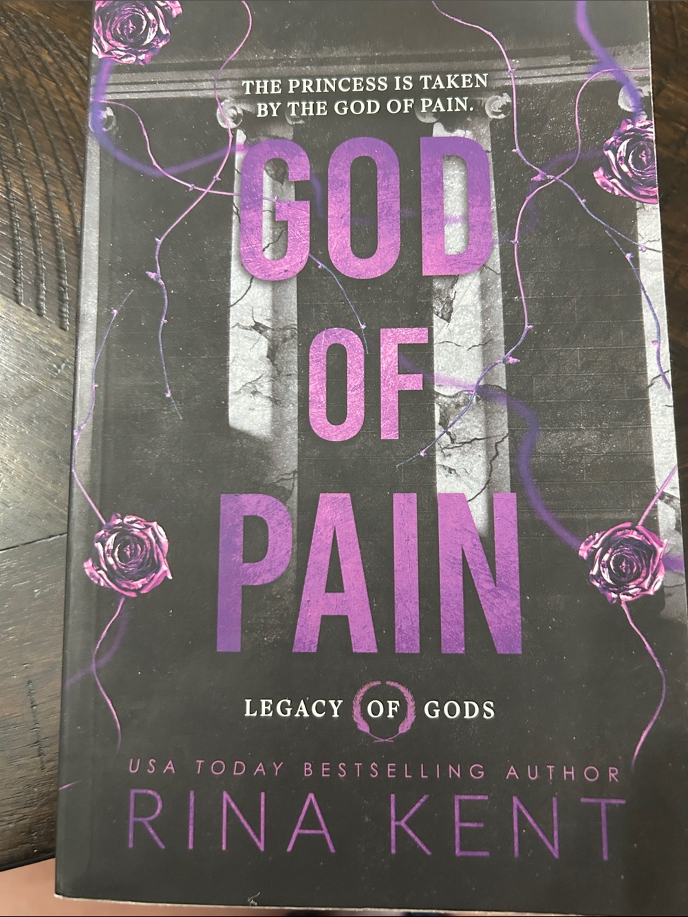 God of Pain legacy of Gods - Black and Purple Book Cover